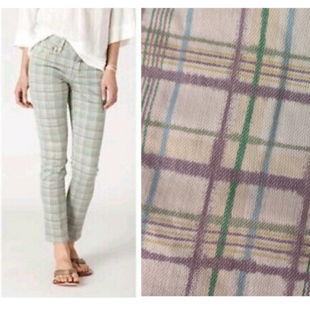 Anthropologie Pilcro & The Letterpress Plaid jeans 27